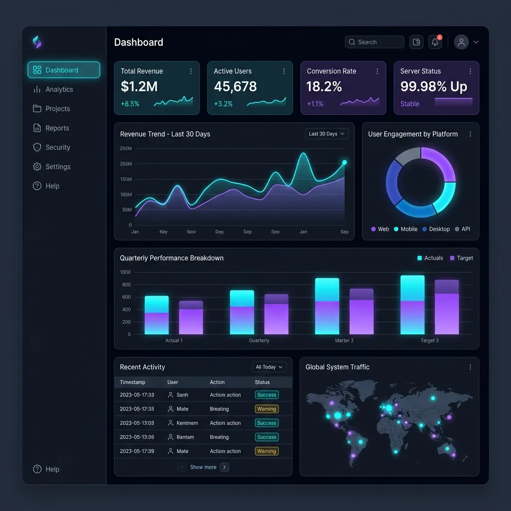 Illustration of a B2B logistics portal built with Angular