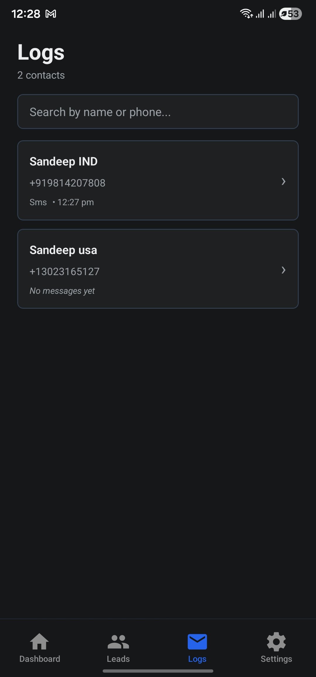 Conversation logs